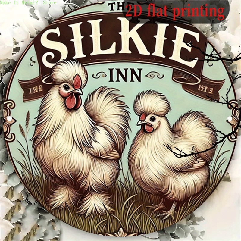 Home Bar Accessories - Vintage The Silkie Inn Round Tin