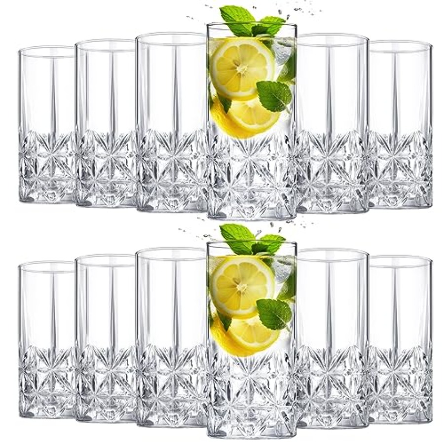 Highball Glass Set - Set of 12 Tall Highball Glasses