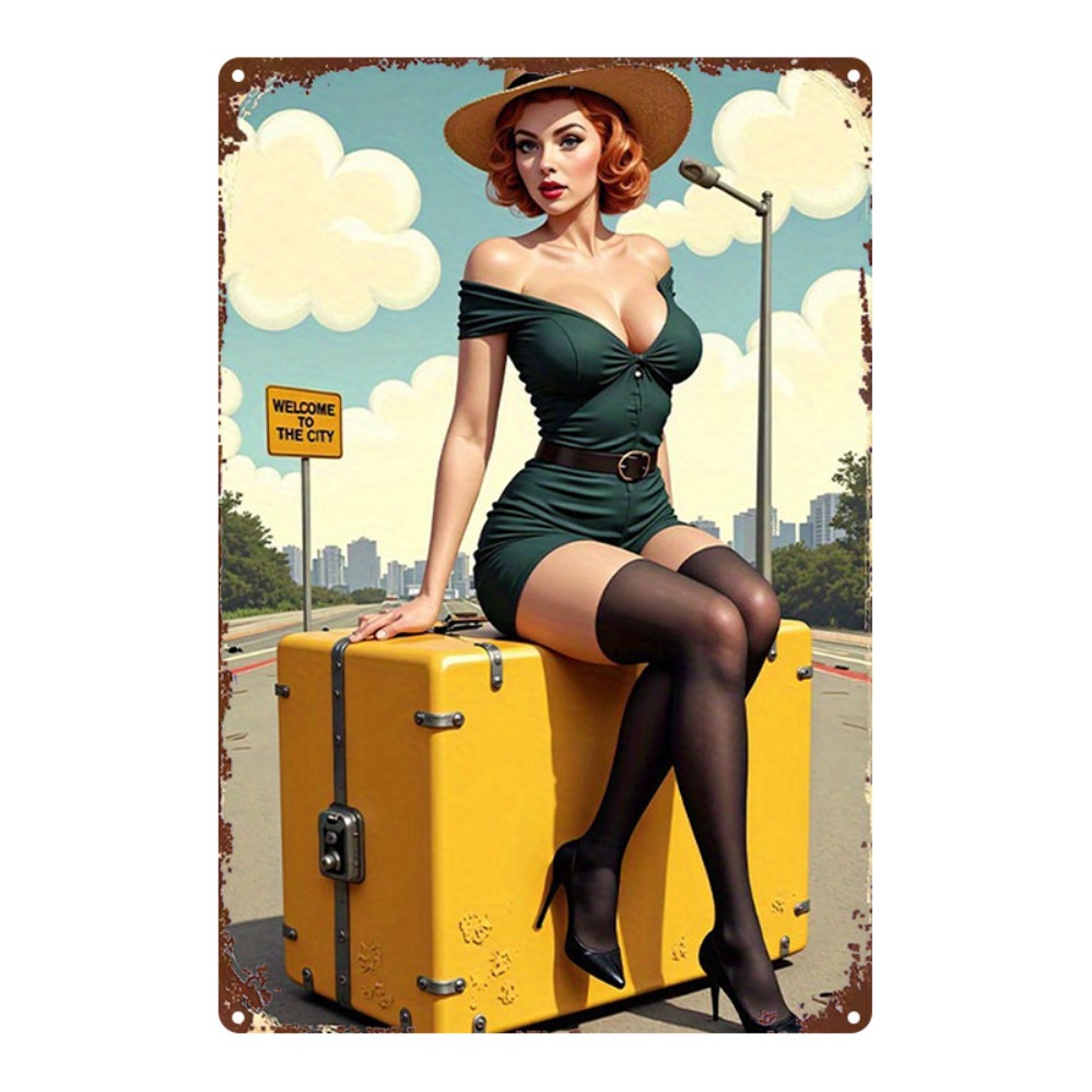 Vintage Beauty with Suitcase M - Home Bar Cafe recensie en prijs