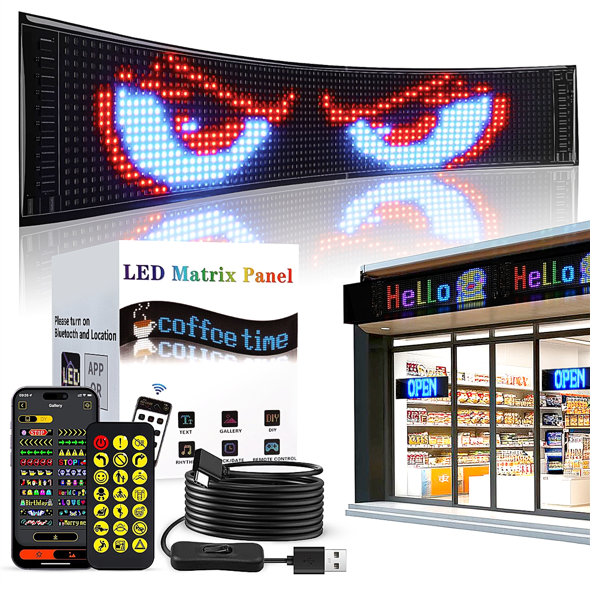 Programmable LED Matrix Panel  - Home Bar Signs recensie en prijs