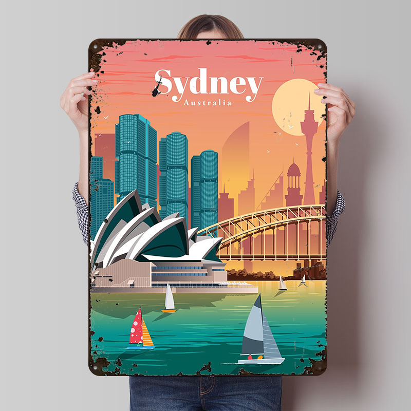 Sydney Poster Wall Art Retro V - Home Bar Sydney recensie en prijs