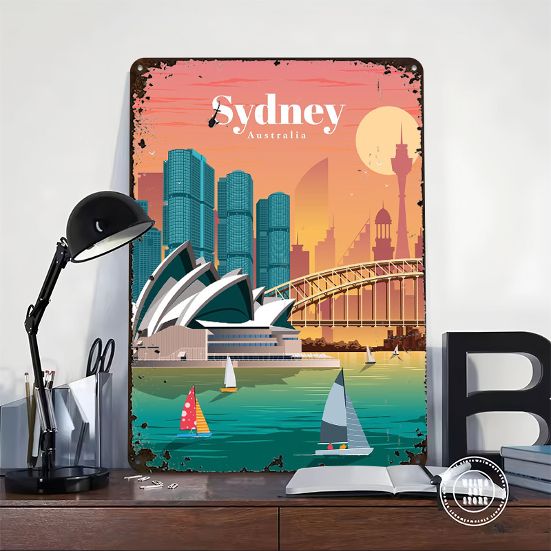 Sydney Poster Wall Art Retro V - Home Bar Sydney recensie en prijs