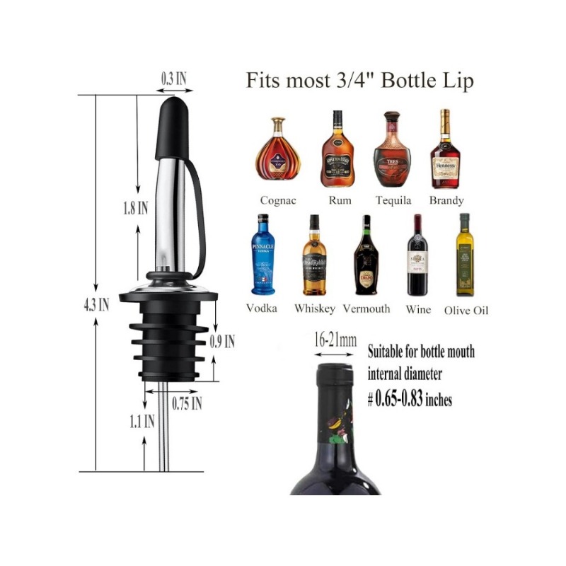 Liquor Pour Spout for Bottles, - Speed Pourer Cap recensie en prijs