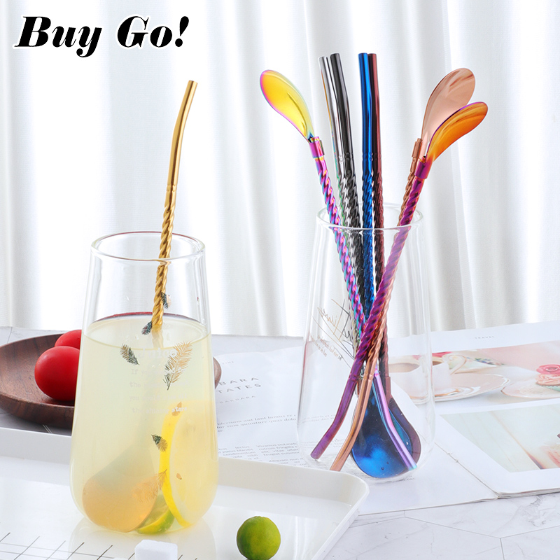 1PC Long Big Twisted Straw Spo - Bar Spoon Twisted recensie en prijs