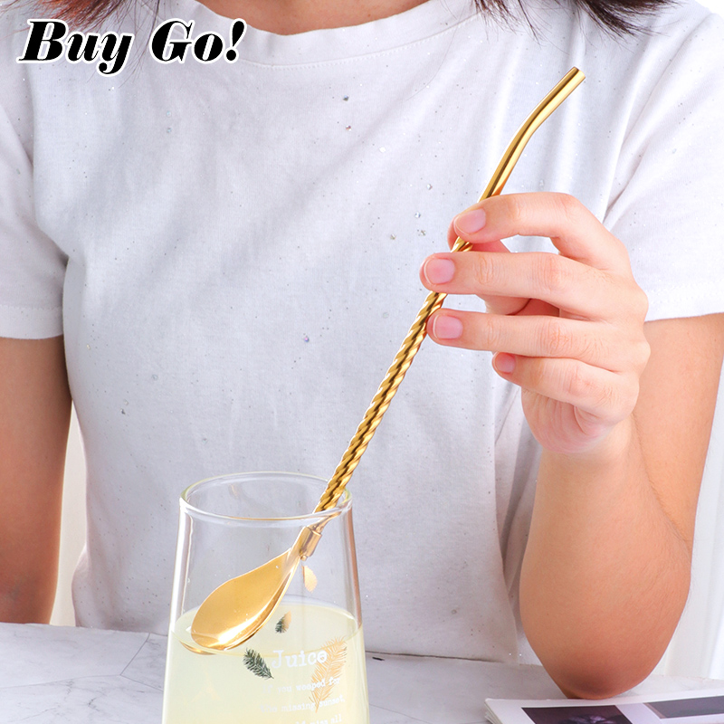 1PC Long Big Twisted Straw Spo - Bar Spoon Twisted recensie en prijs