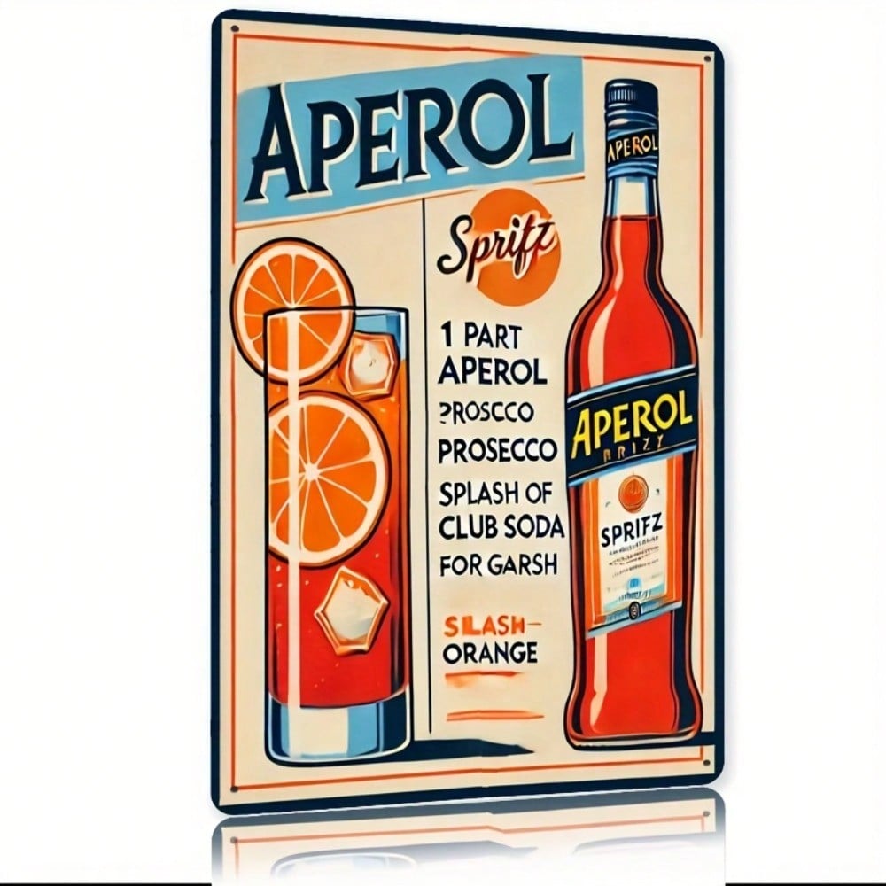Vintage Aperol Spritz Metal Si - Home Bar Cafe recensie en prijs