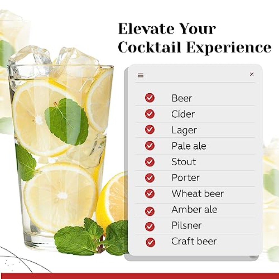 Bulk Classic Premium Beer Pint - Highball Glass Set recensie en prijs