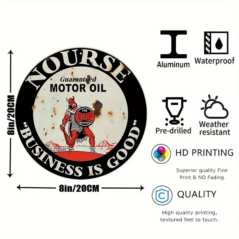 Vintage Motor Oil Sign Round M - Home Bar And Restaurant recensie en prijs