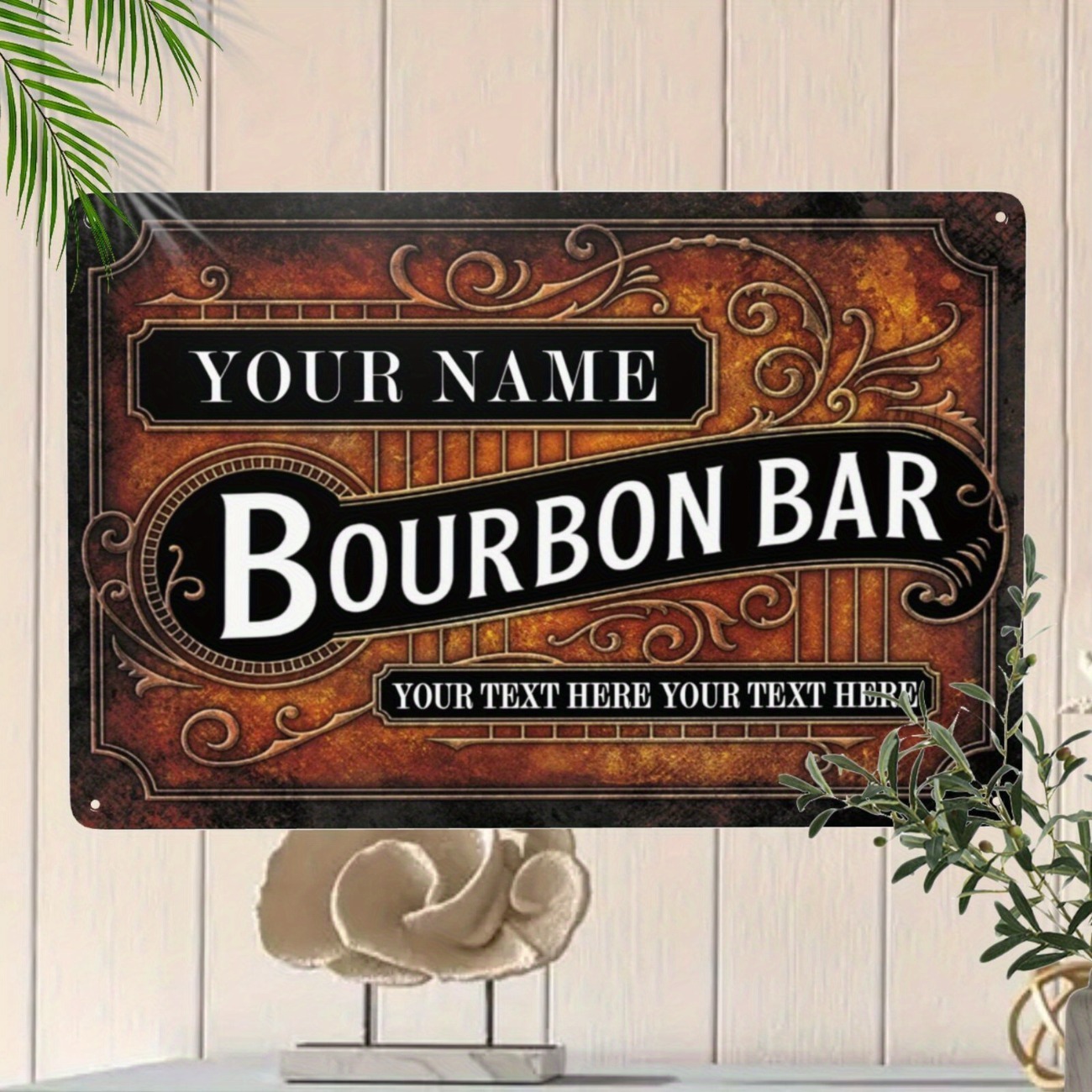 Custom Name Vintage Bourbon Ba - Home Bar Signs recensie en prijs