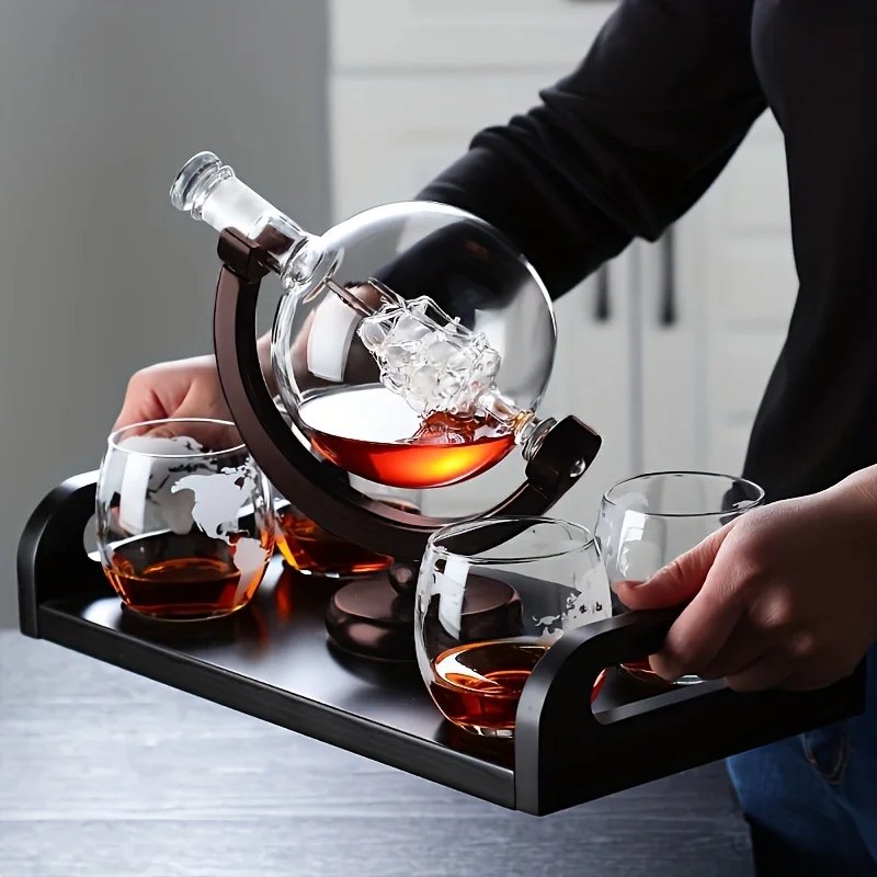 Globe Shaped Whiskey Decanter  - Decanter Globe Set recensie en prijs
