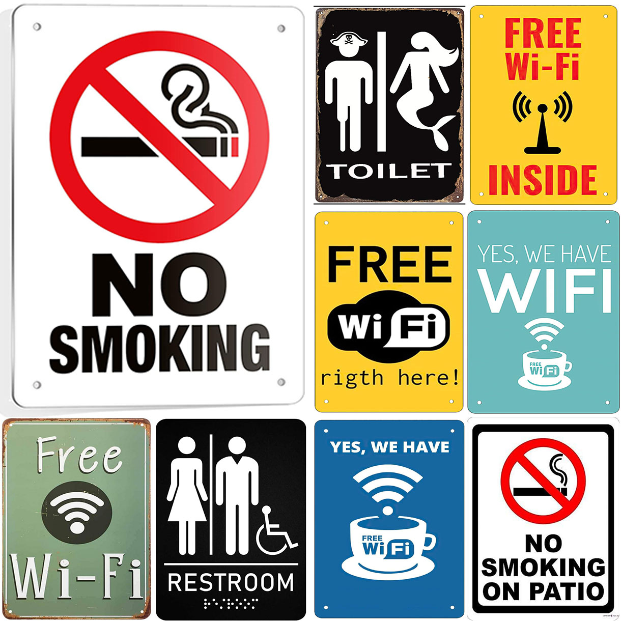 Metal Tin Signs Warning No Smo - Home Bar Cafe recensie en prijs