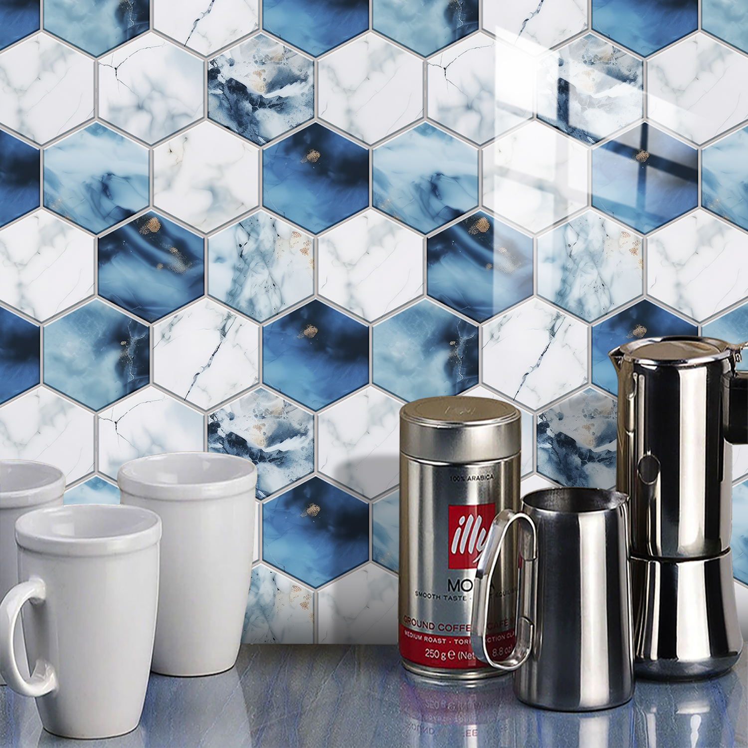 5 Styles Flat Hexagon Marble E - Home Bar Sink recensie en prijs
