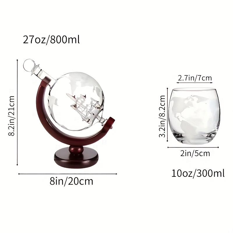 1 Sobering Up Set, 2 World Map - Decanter Globe Set recensie en prijs