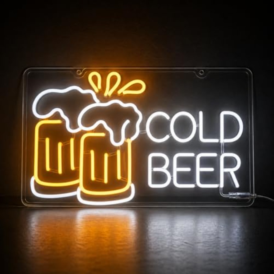 Cold Beer Neon Sign for Busine - Home Bar Signs recensie en prijs