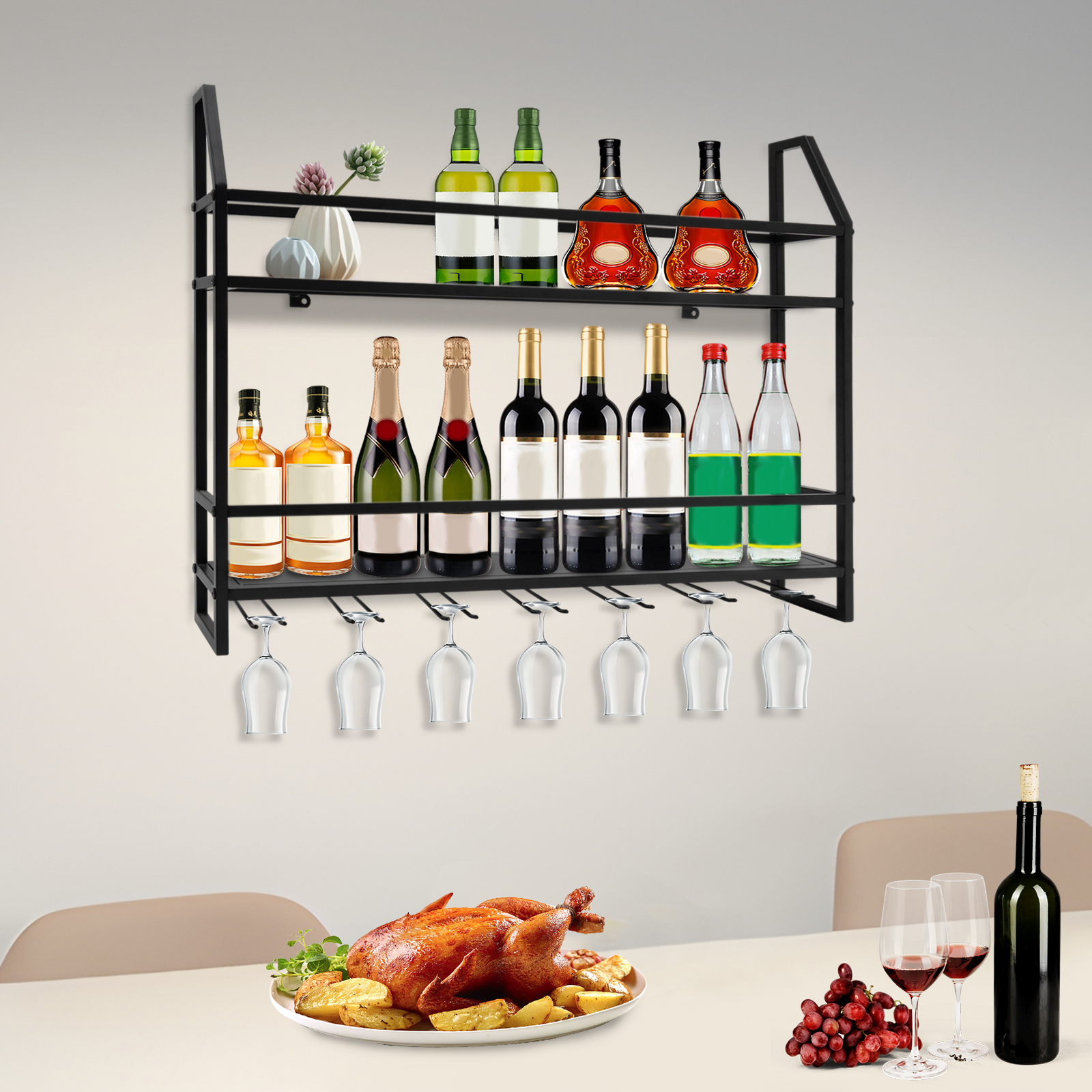 Double-layer Wine Rack Wall-Mo - Home Bar Stand recensie en prijs