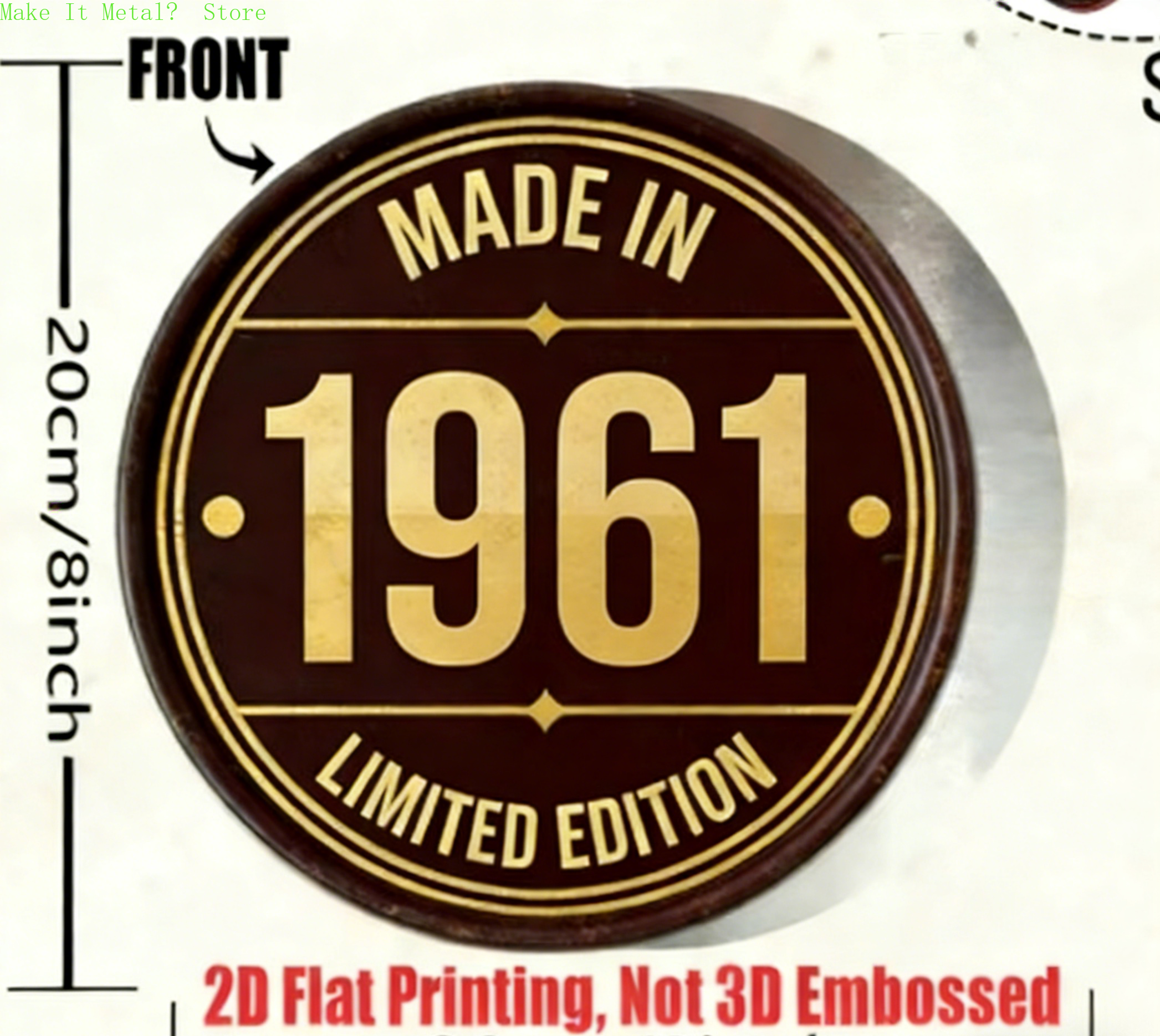 Made in 1961 20cm/8inch 2D Fla - Home Bar Cafe recensie en prijs