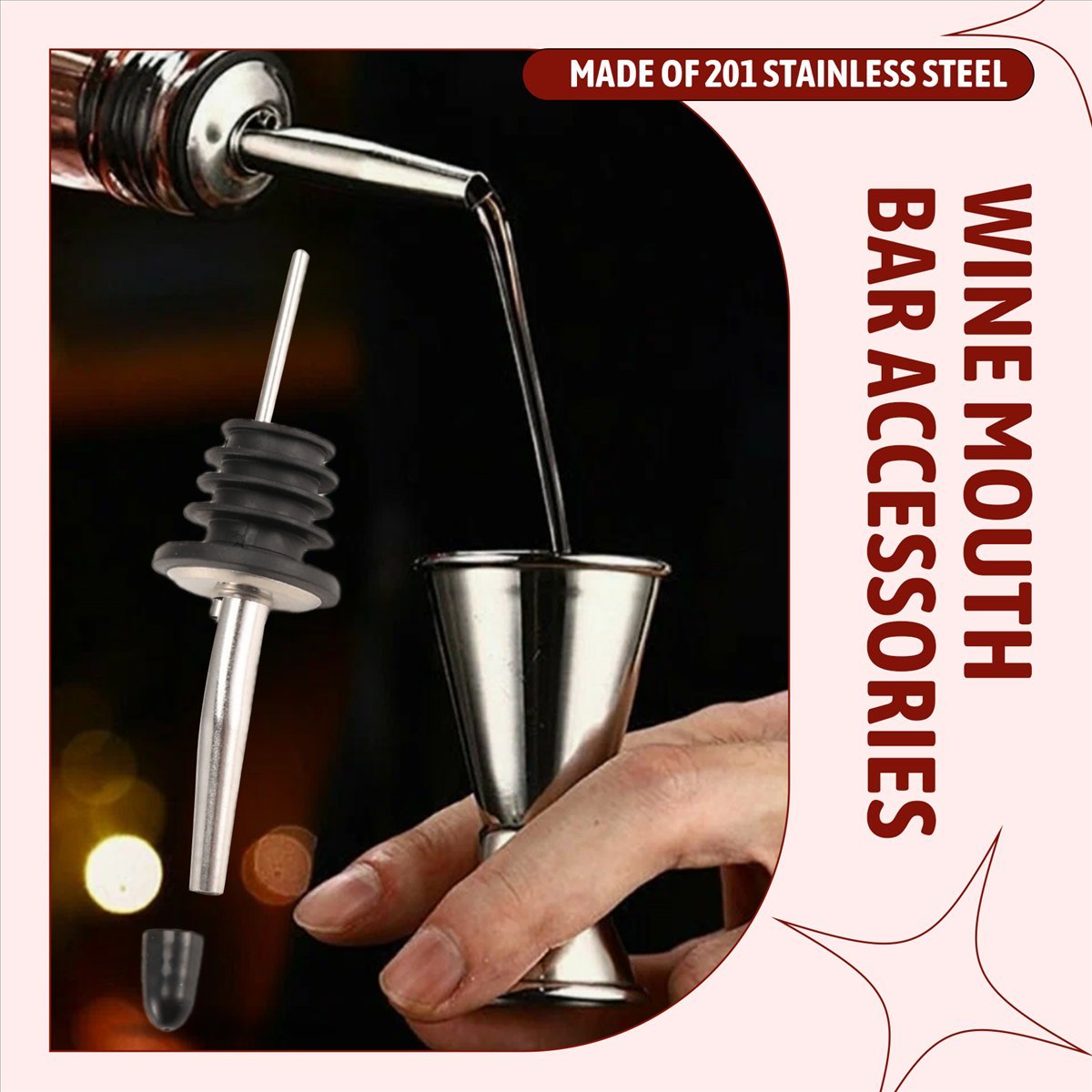 REST 6Pcs Stainless Steel Pour - Speed Pourer Cap recensie en prijs