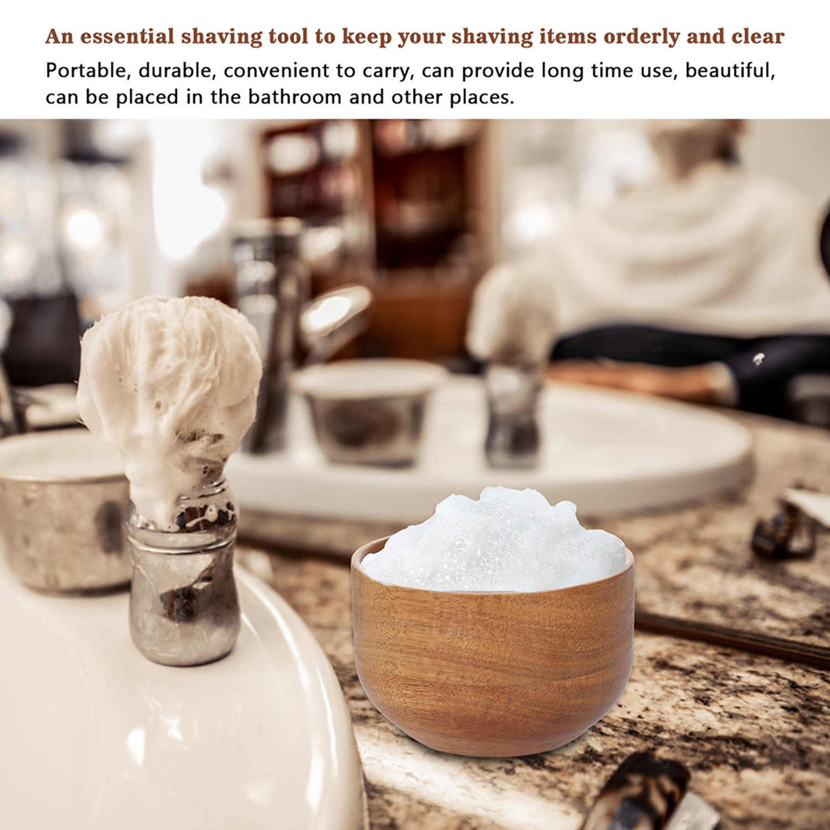 Wooden Men Shaving Bowl Light  - Home Barber recensie en prijs