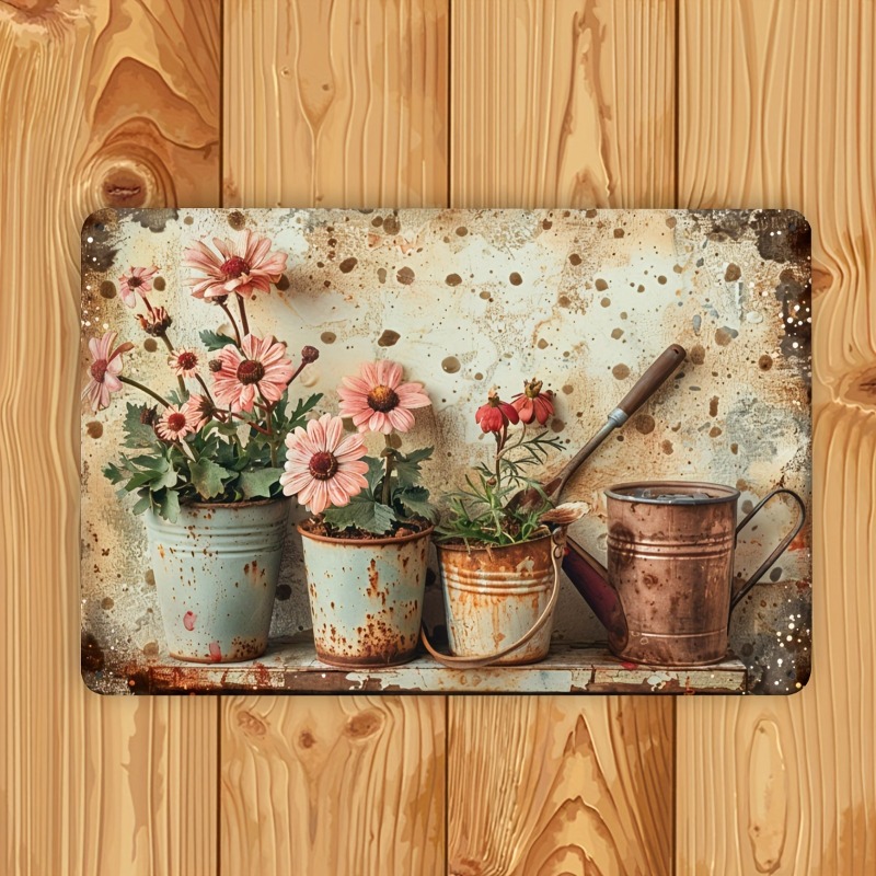 Vintage Floral Metal Tin Sign  - Home Bar And Restaurant recensie en prijs