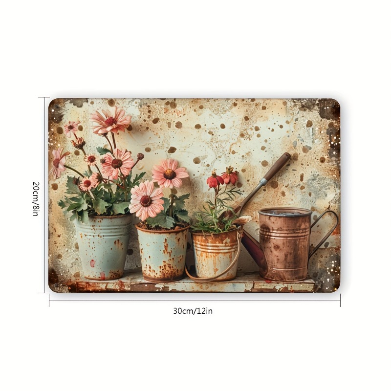 Vintage Floral Metal Tin Sign  - Home Bar And Restaurant recensie en prijs