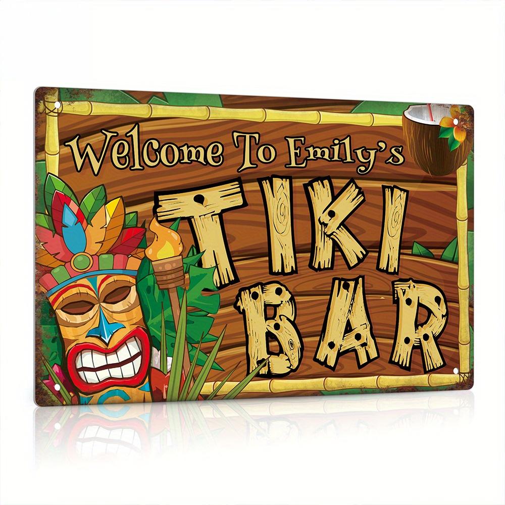 Custom  Decor Tiki Bar Sign, P - Home Bar Signs recensie en prijs
