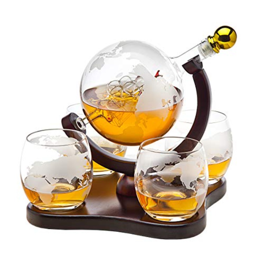 Whiskey Decanter Globe Set wit - Decanter Globe Set recensie en prijs