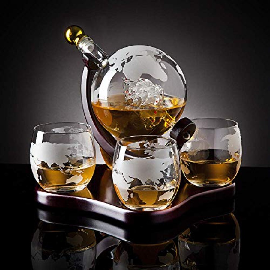 Whiskey Decanter Globe Set wit - Decanter Globe Set recensie en prijs