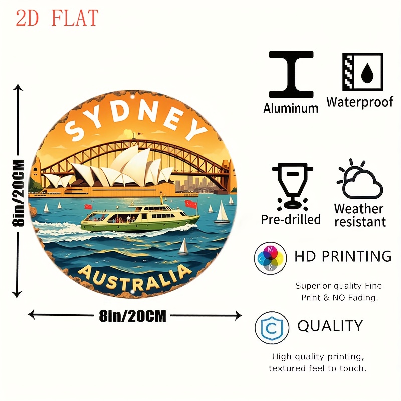 2D Metal Sign Sydney Australia - Home Bar Sydney recensie en prijs
